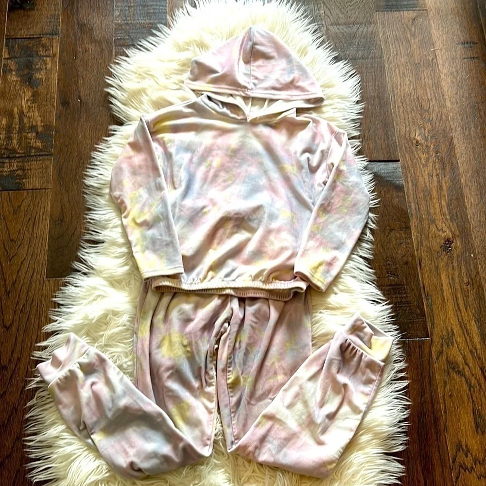 Too Cute Tie-Dyed Top and Joggers Set